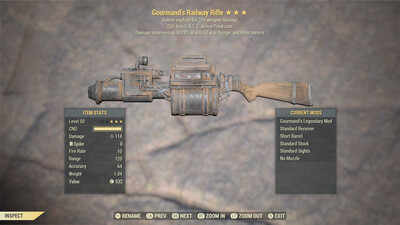 Gourmand Explosive 25 Railway Rifle