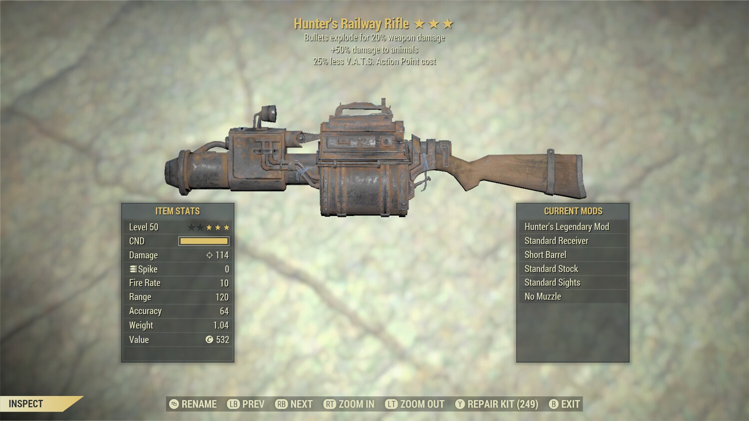 Hunters Explosive 25 Railway Rifle