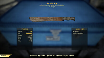 Legacy Perkless 1S/Block Machete