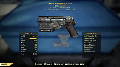 Medic 25/25 10mm Pistol