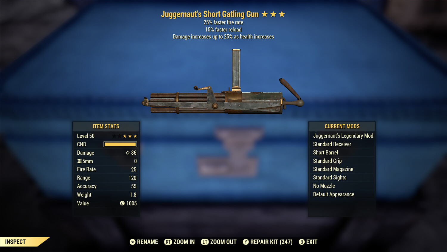 Juggernaut 25/15 Gatling Gun