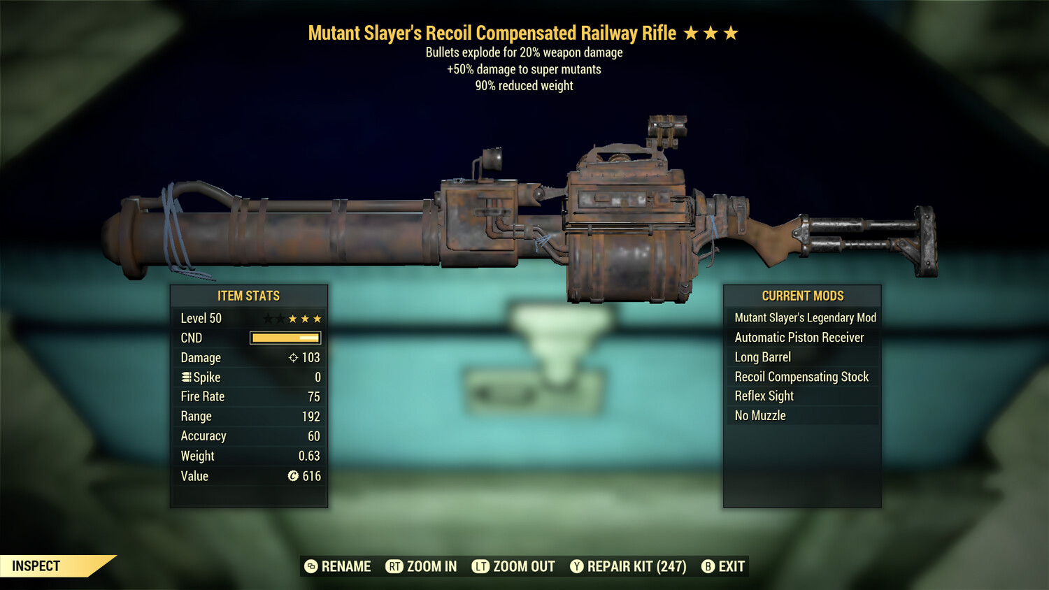 Mutant Slayers Explosive 90 Railway Rifle