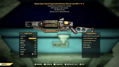 Mutant Slayers 25/25 Ultracite Laser Rifle