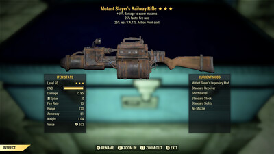 Mutant Slayers 25/25 Railway Rifle