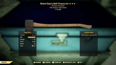 Mutant Slayers SS/1S Axe