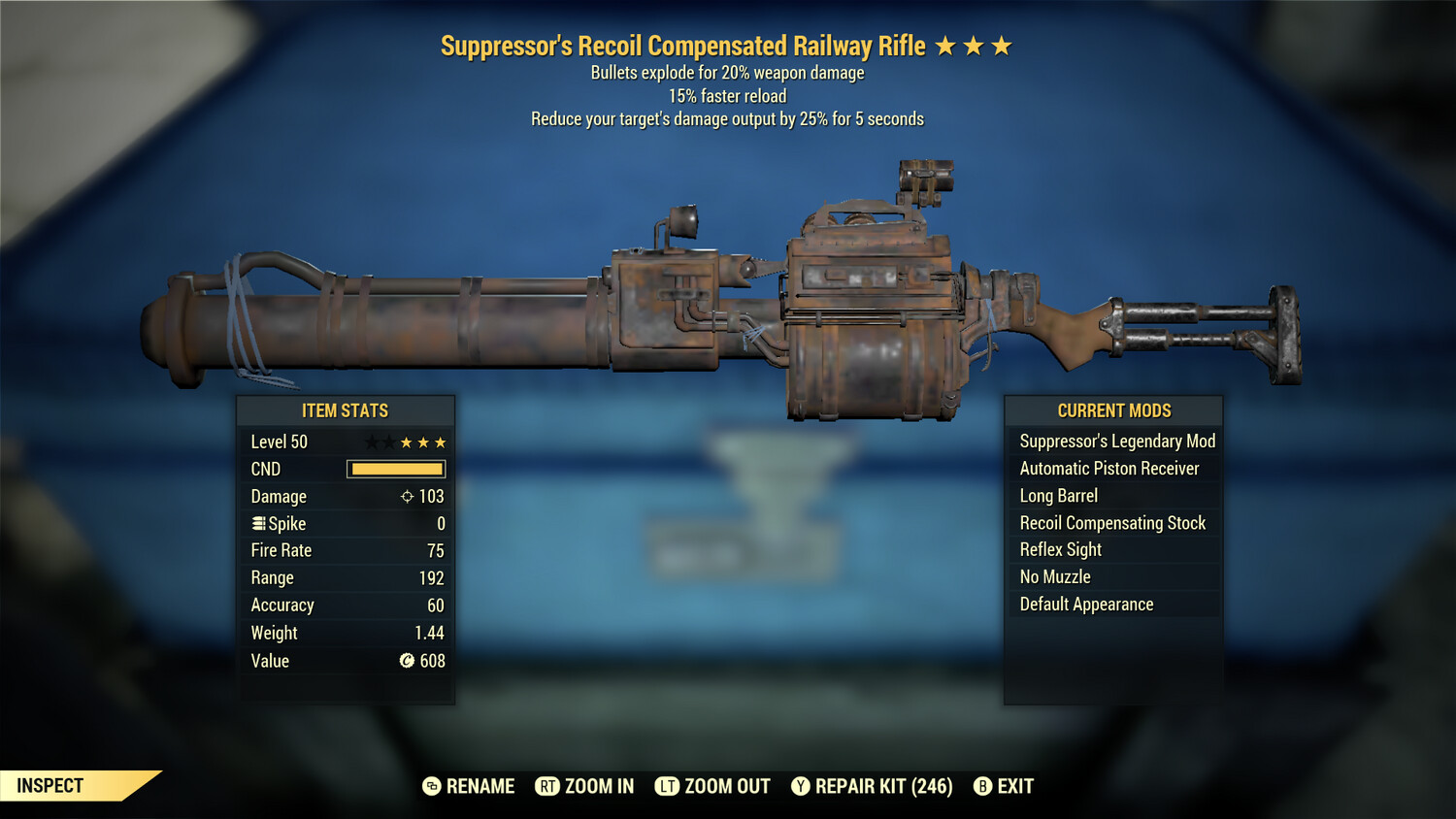 Suppressor Explosive 15r Railway Rifle