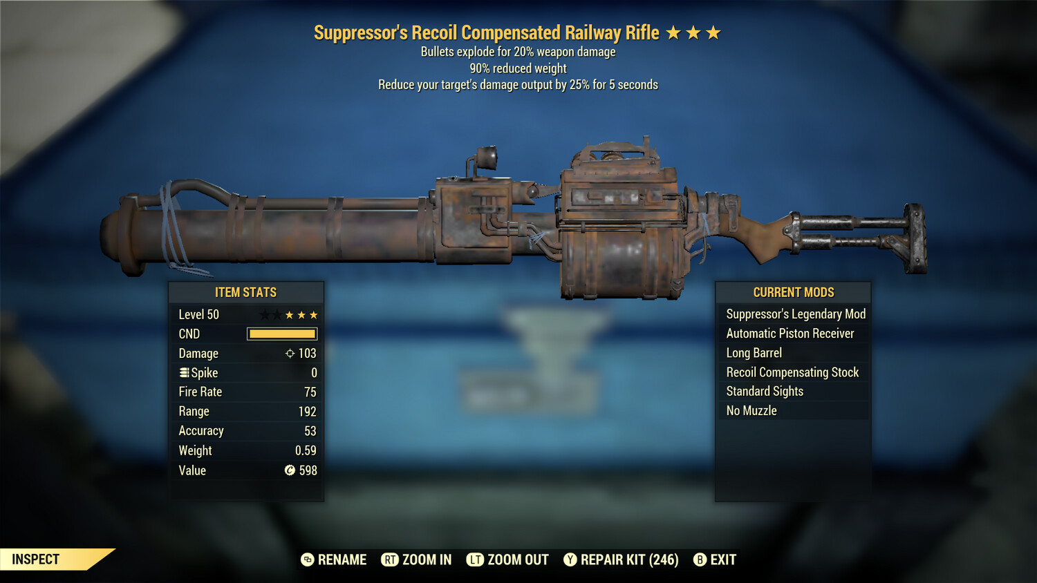 Suppressor Explosive 90 Railway Rifle