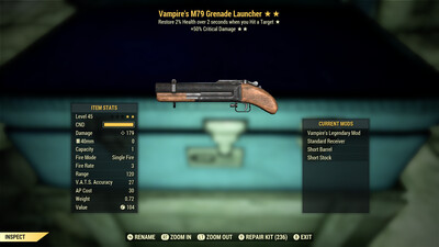 Legacy Perkless Vampire 50 M79 Grenade Launcher