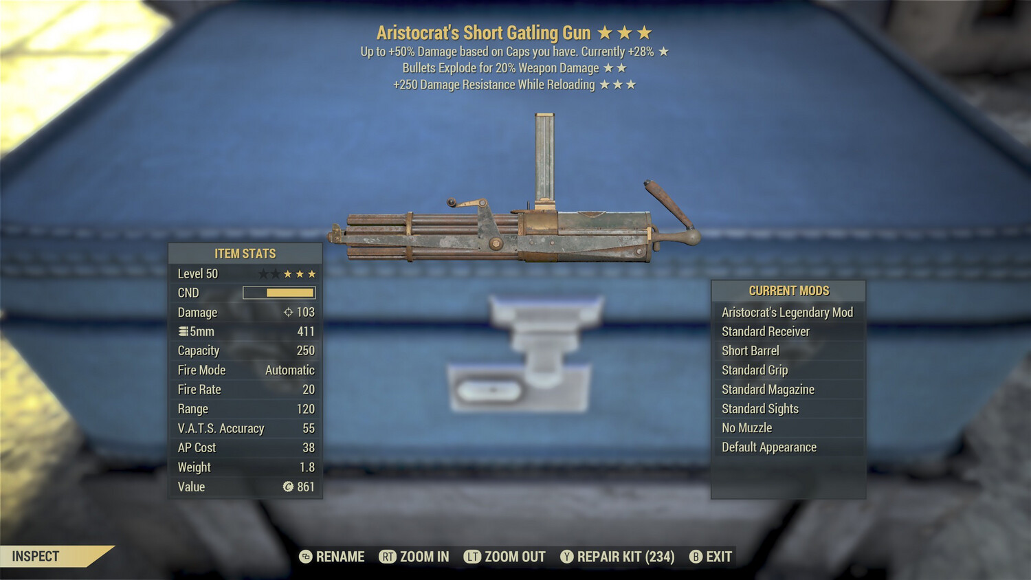 Aristocrat Explosive 250 Gatling Gun