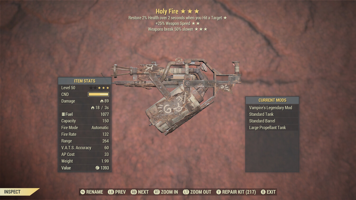 Holy Fire (standard Perked)