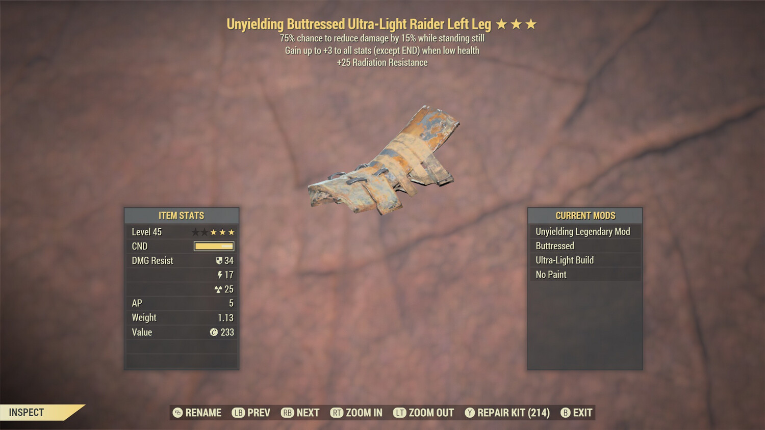 Unyielding Rad/Sentinel Raider LL