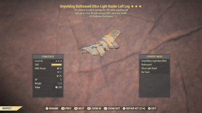 Unyielding Rad/Sentinel Raider LL