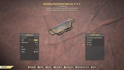 Unyielding 1 Intel/Stim Metal RA