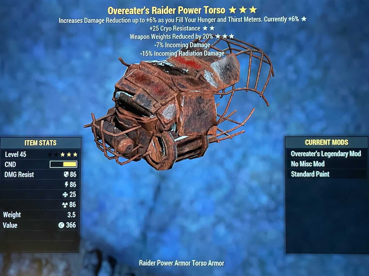 Overeaters Cryo WWR Raider Torso