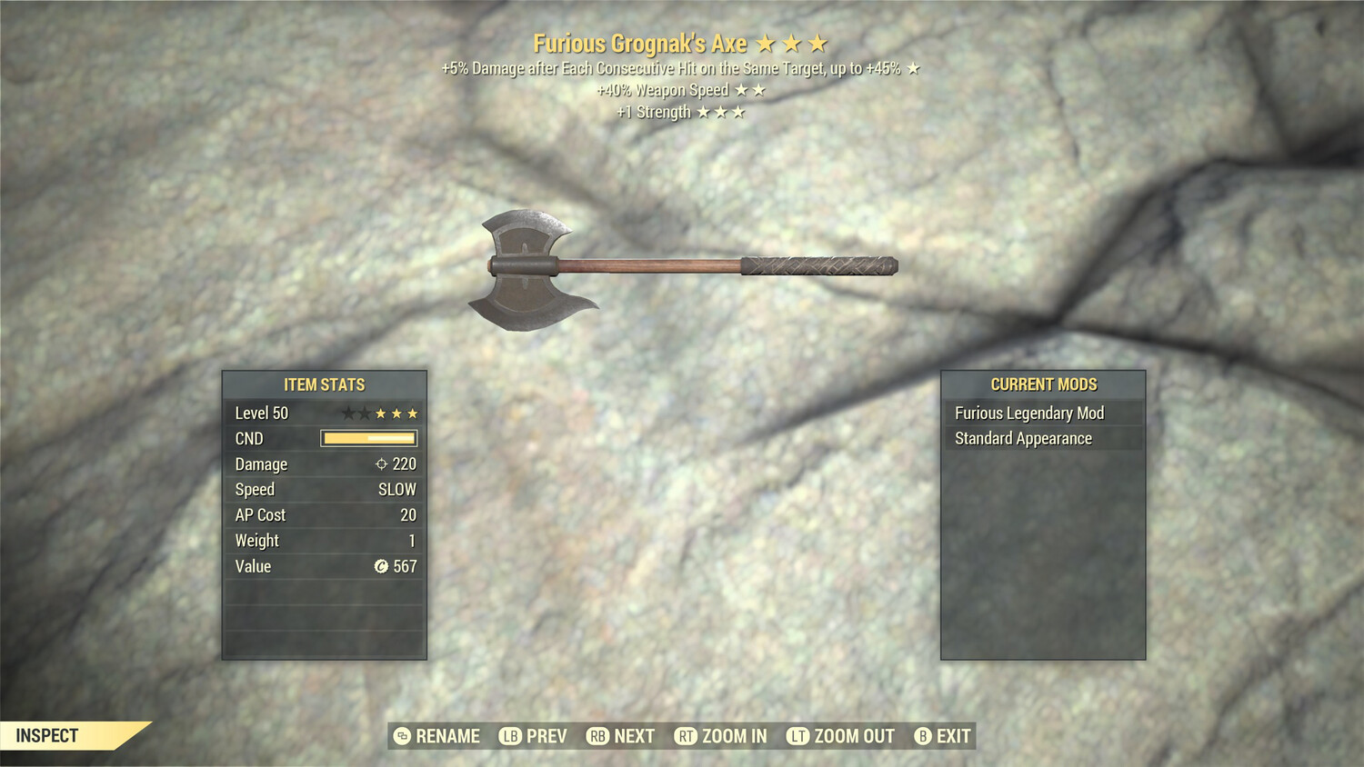 Furious 1S/SS Grognak Axe