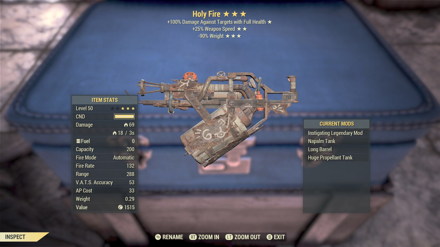 Instigating 25/90 Holy Fire
