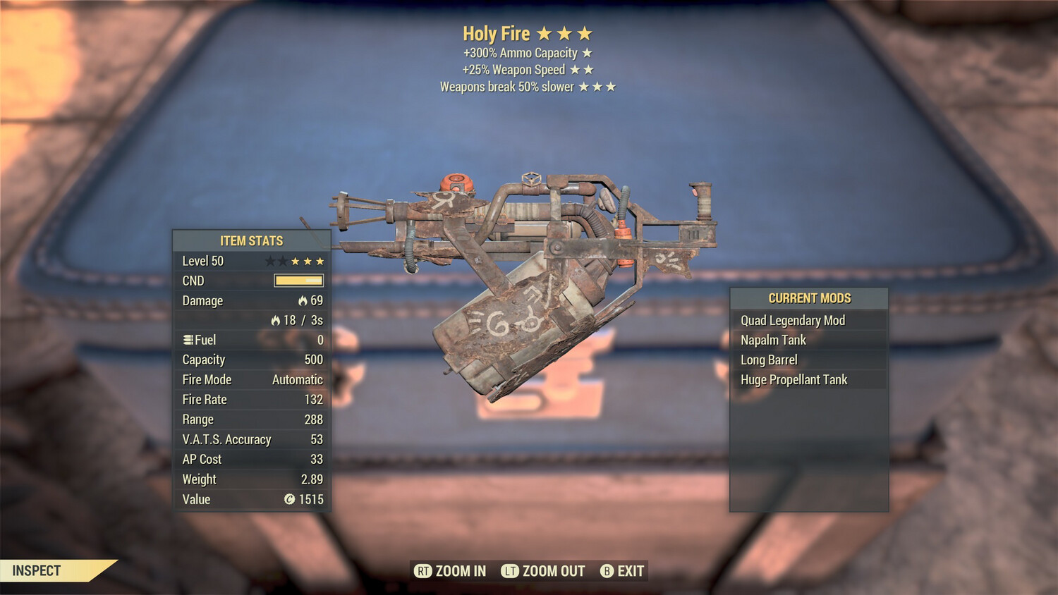 Quad 25/Durability Holy Fire