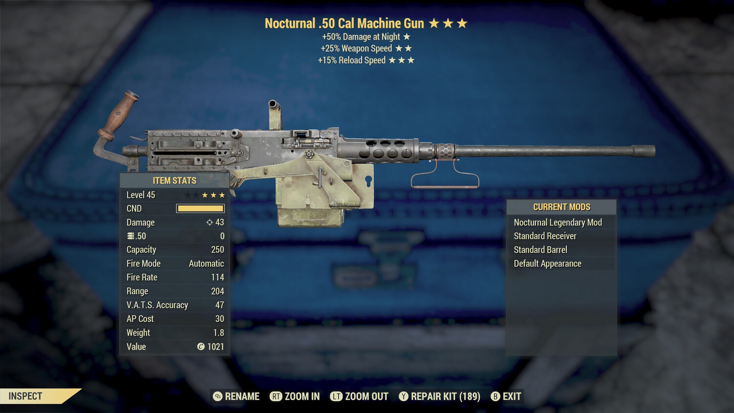 Nocturnal 25/15r 50-cal Machine Gun