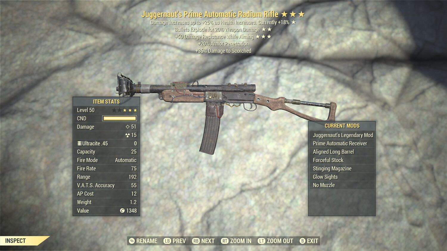 Juggernaut Explosive 50 Radium Rifle