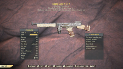 Anti Armor Explosive Stealth Elders Mark