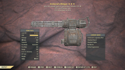 Aristocrat 50/15r Minigun