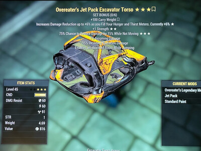 Overeaters 1S Sentinel Excavator Torso (has Legacy Jetpack)
