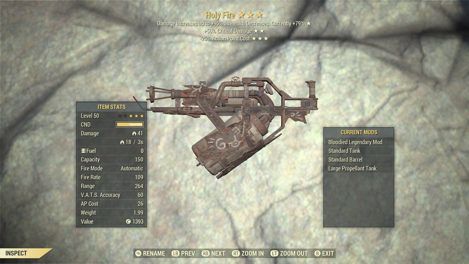 Bloodied 50/25 Holy Fire