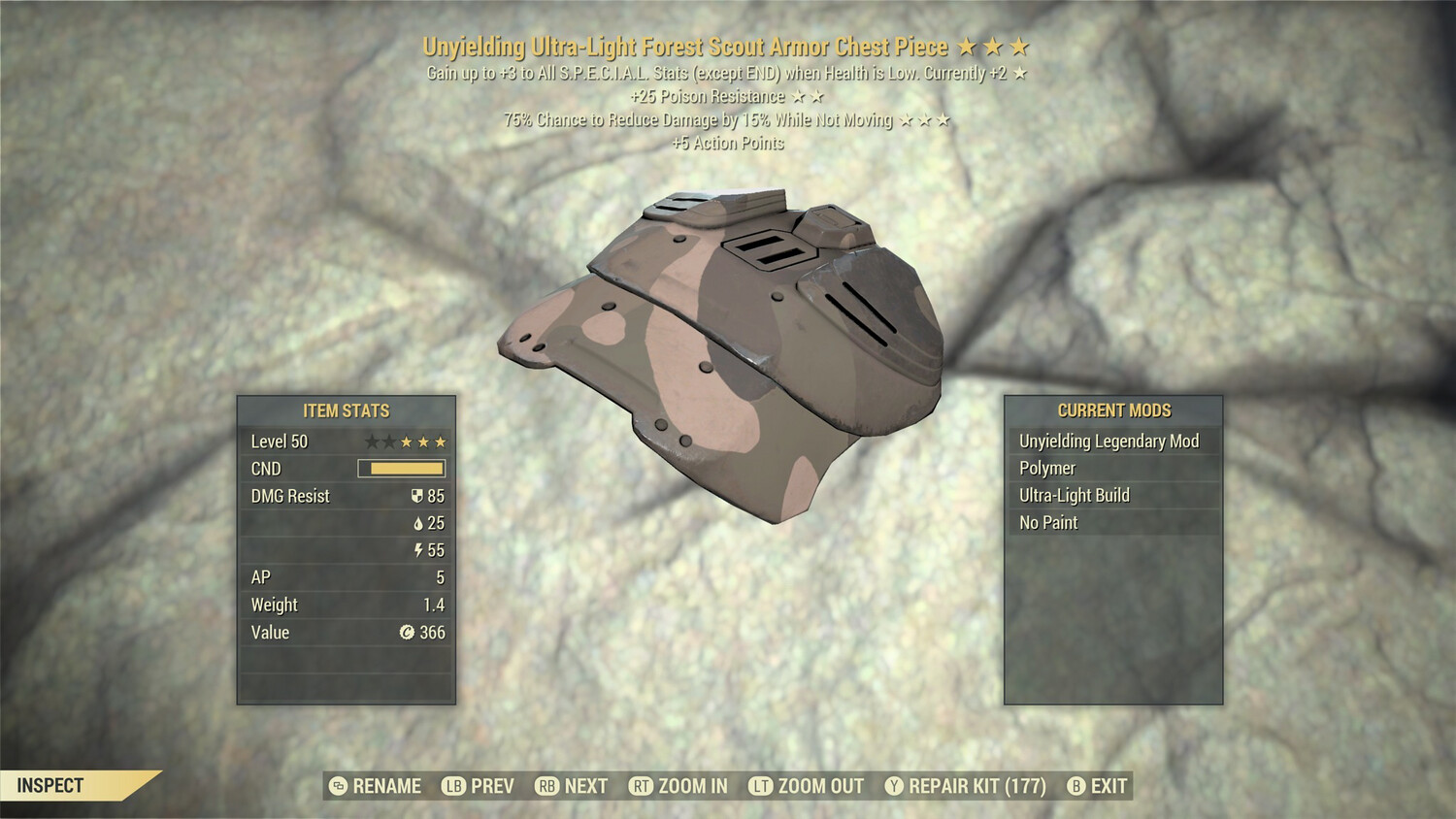 Unyielding PR Sentinel F Scout Torso