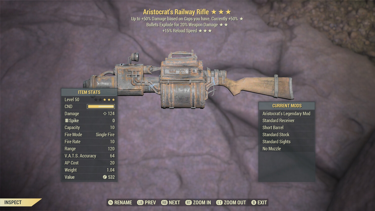Aristocrat Explosive 15r Railway Rifle