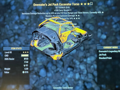 Overeaters Explosive WWR Excavator Legacy Jetpack Torso