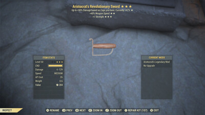Legacy Invisible Blade Aristocrat SS/1S Revolutionary Sword