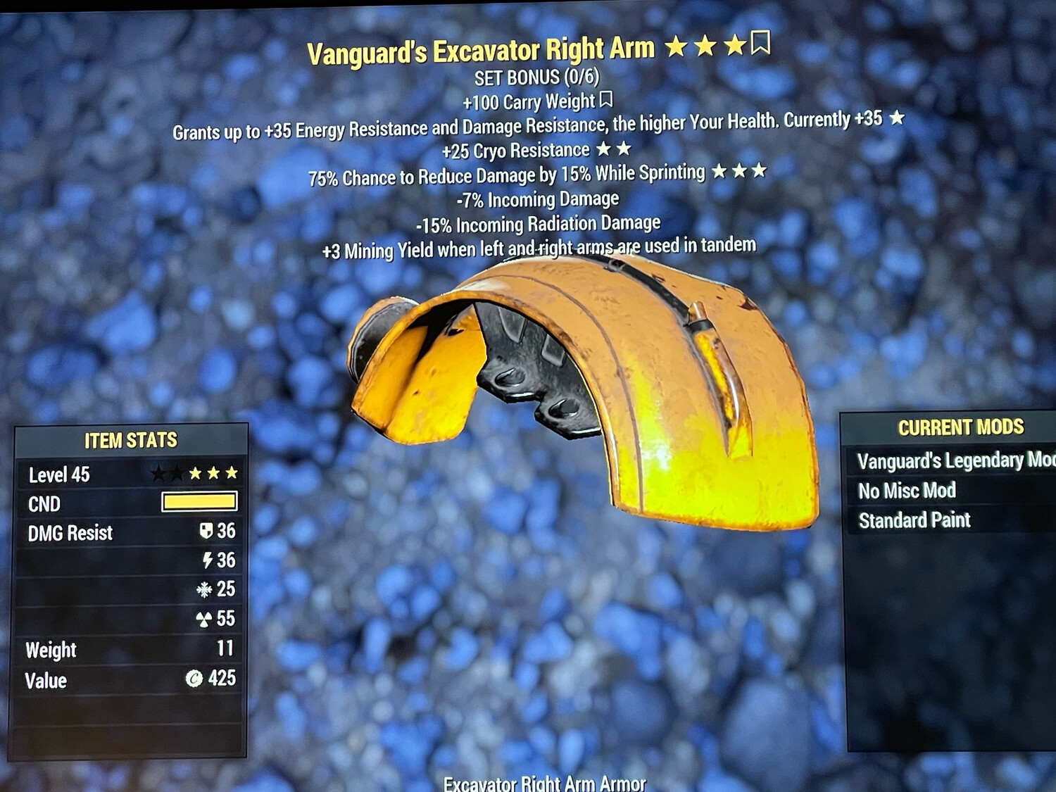 Vanguard Cryo Cavalier Excavator RA