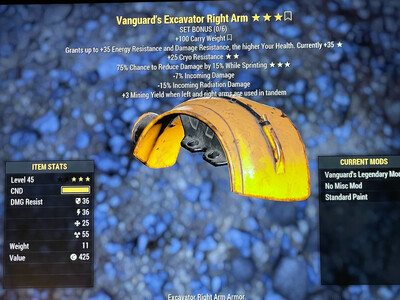 Vanguard Cryo Cavalier Excavator RA