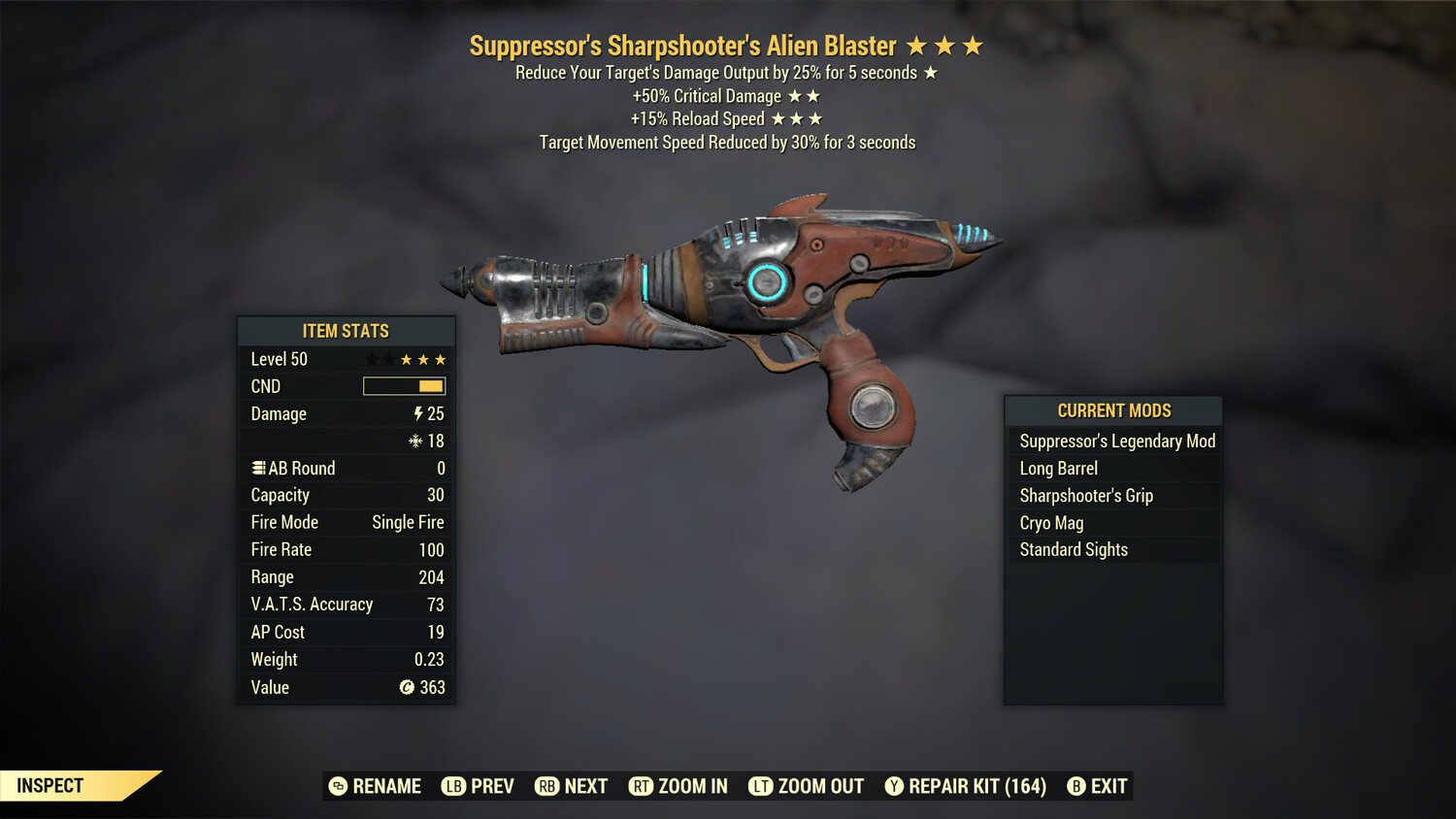 Suppressor 50/15r Alien Blaster