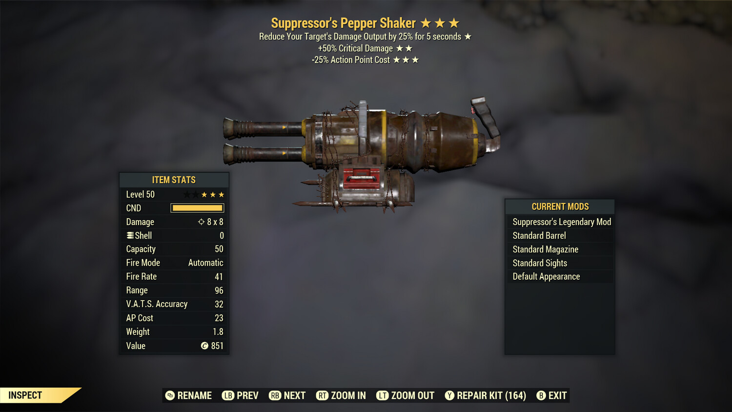 Suppressors 50/25 Pepper Shaker
