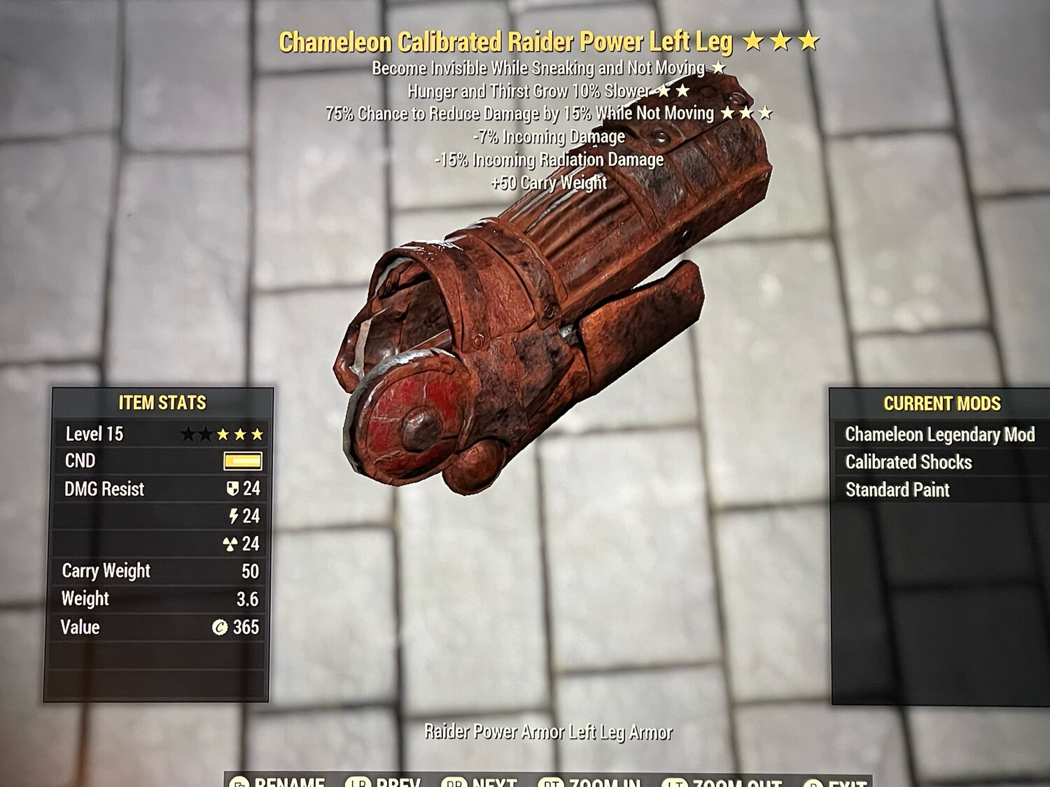 Chameleon Hunger Sentinel Raider LL Lvl 15