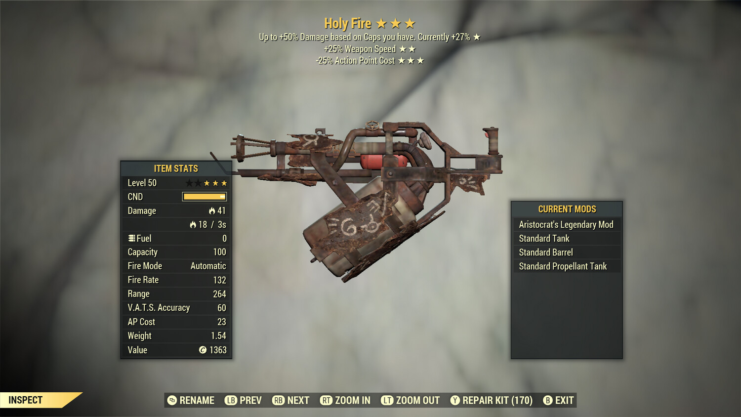 Aristocrat 25/25 Holy Fire