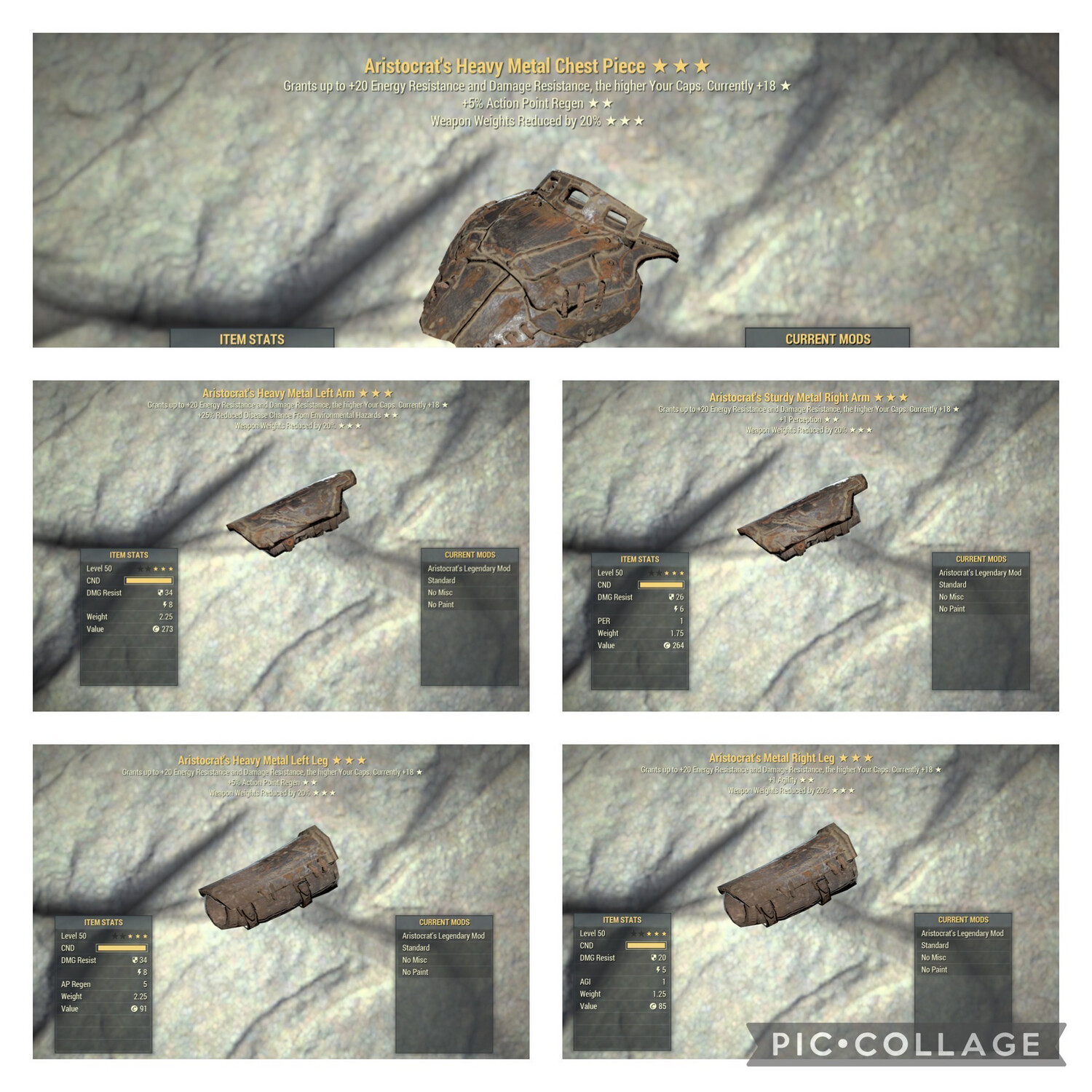Aristocrat 2AP WWR Metal Set