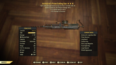 Aristocrat Explosive 15r Gatling Gun