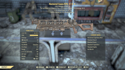 Nocturnal 2X/15r Gauss Rifle