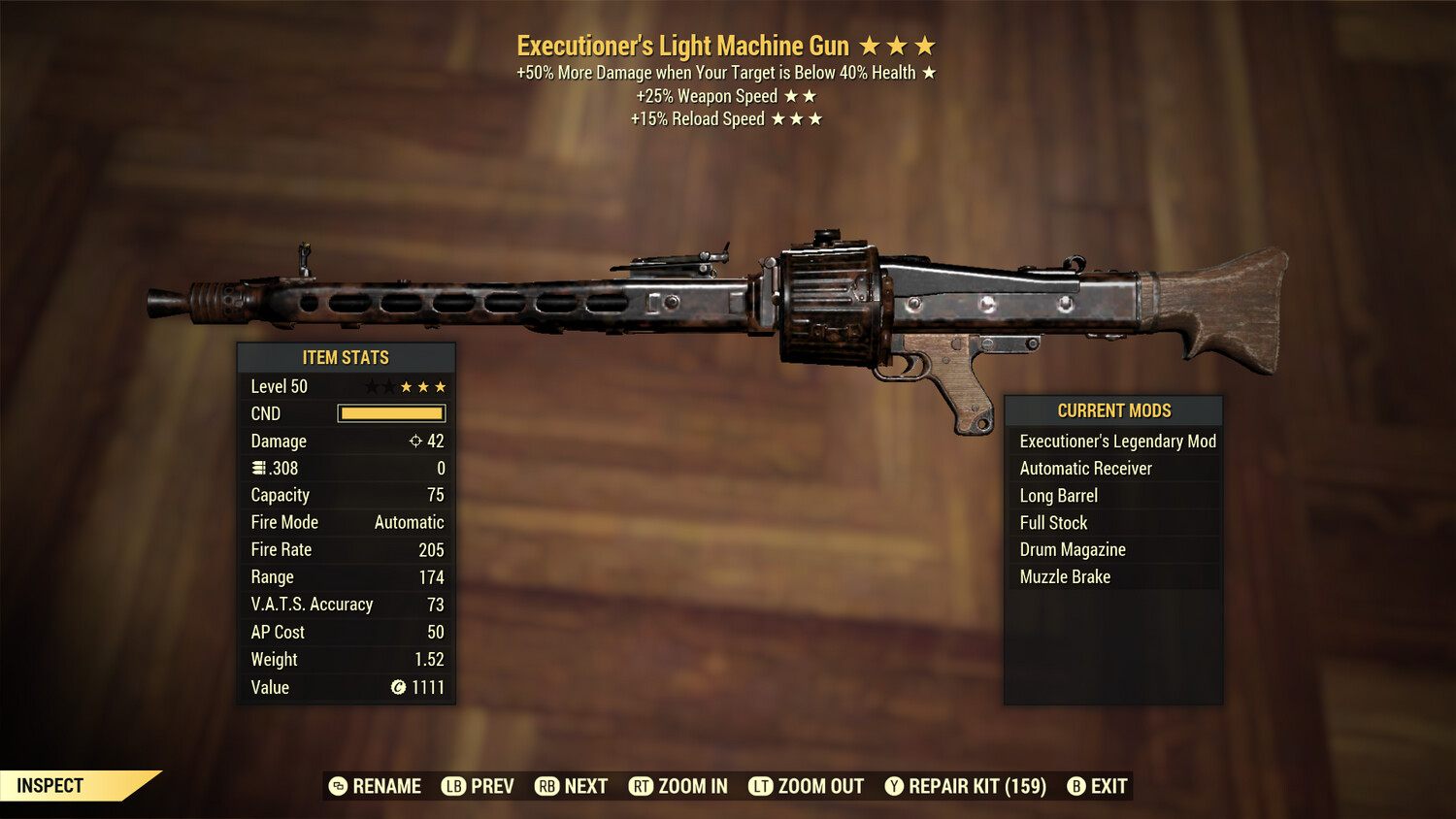 Executioners 25/15r Light Machine Gun