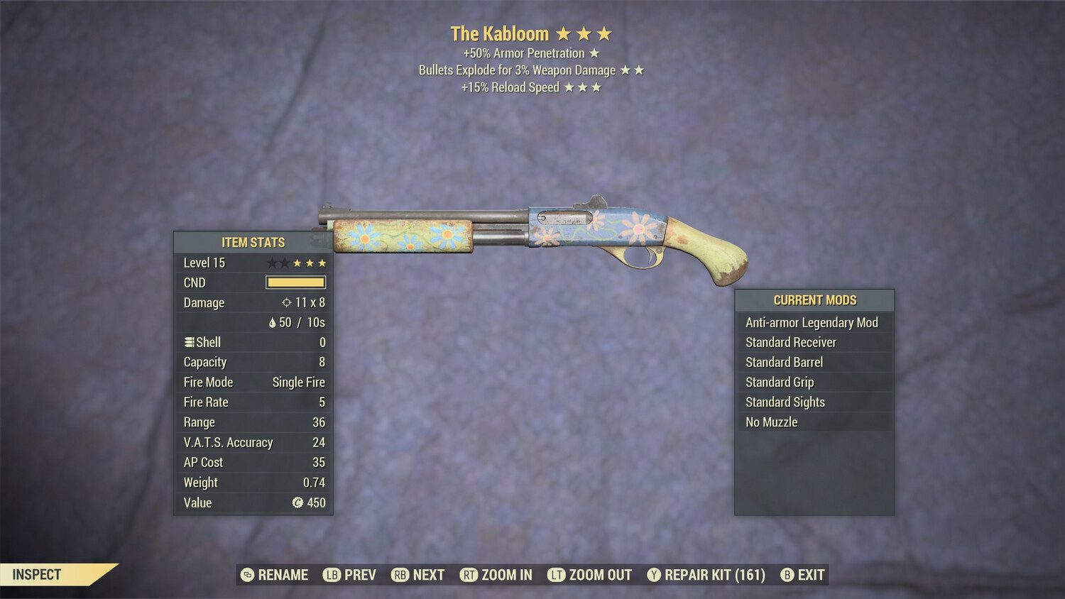 Anti Armor Explosive 15r The Kabloom Lvl 15