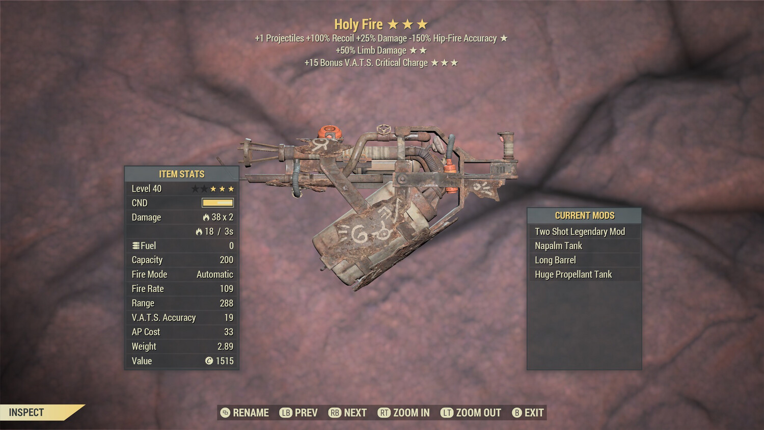 Two Shot 50L/15c Holy Fire
