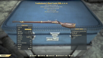 Troubleshooters Explosive 25 Black powder Rifle