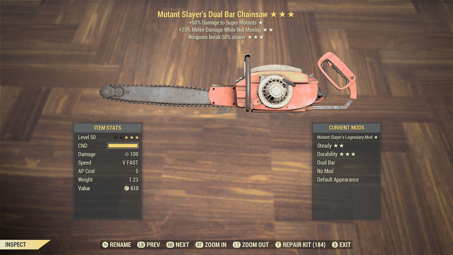 Mutant Slayers 25/Durability Chainsaw