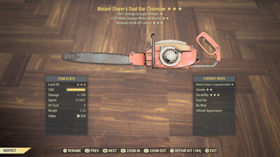 Mutant Slayers 25/Durability Chainsaw