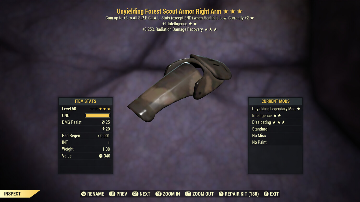 Unyielding Intel Rad F Scout RA