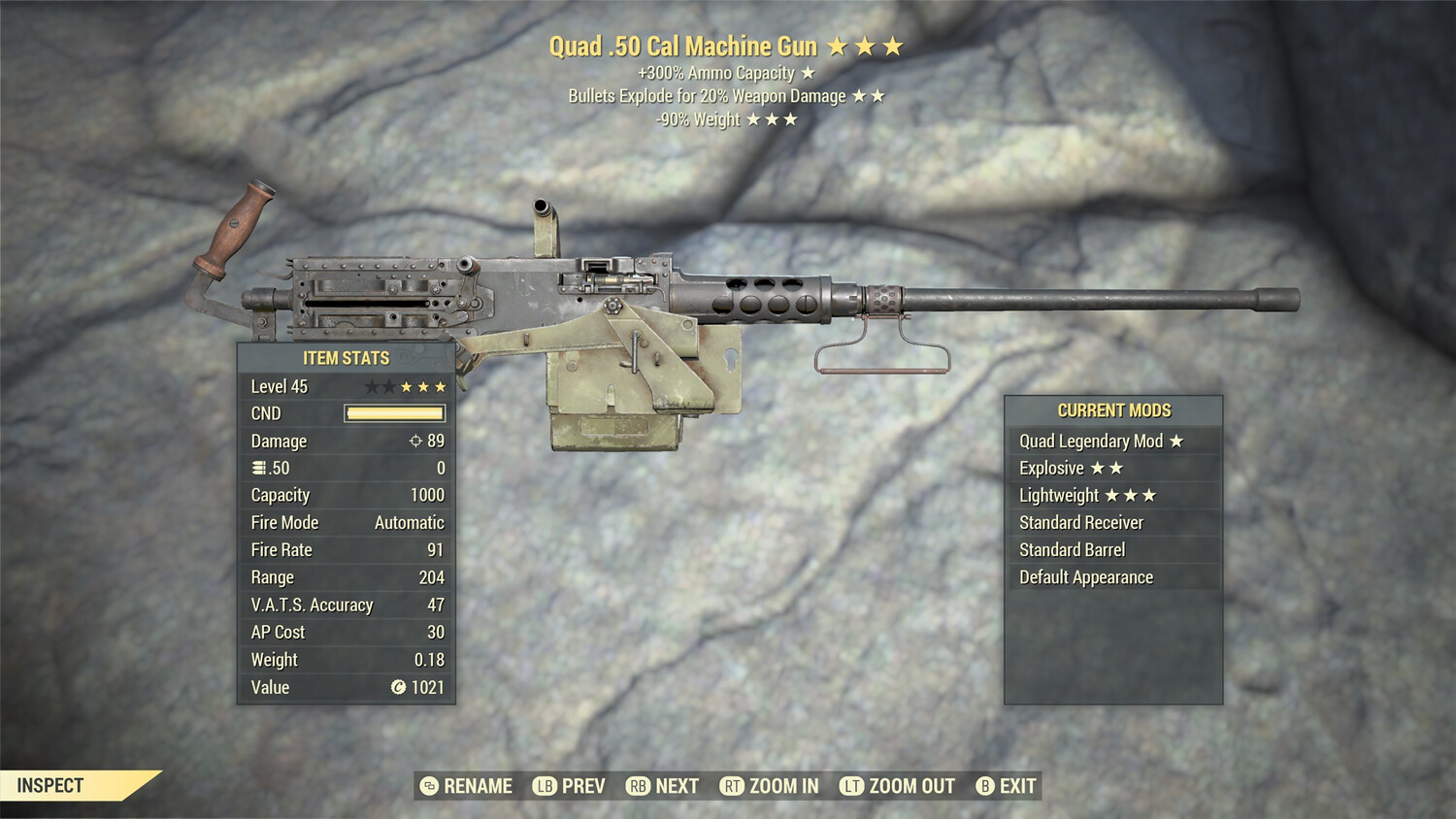 Quad Explosive 90 50-cal Machine Gun