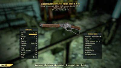 Juggernaut 25/25 Lever Action Rifle