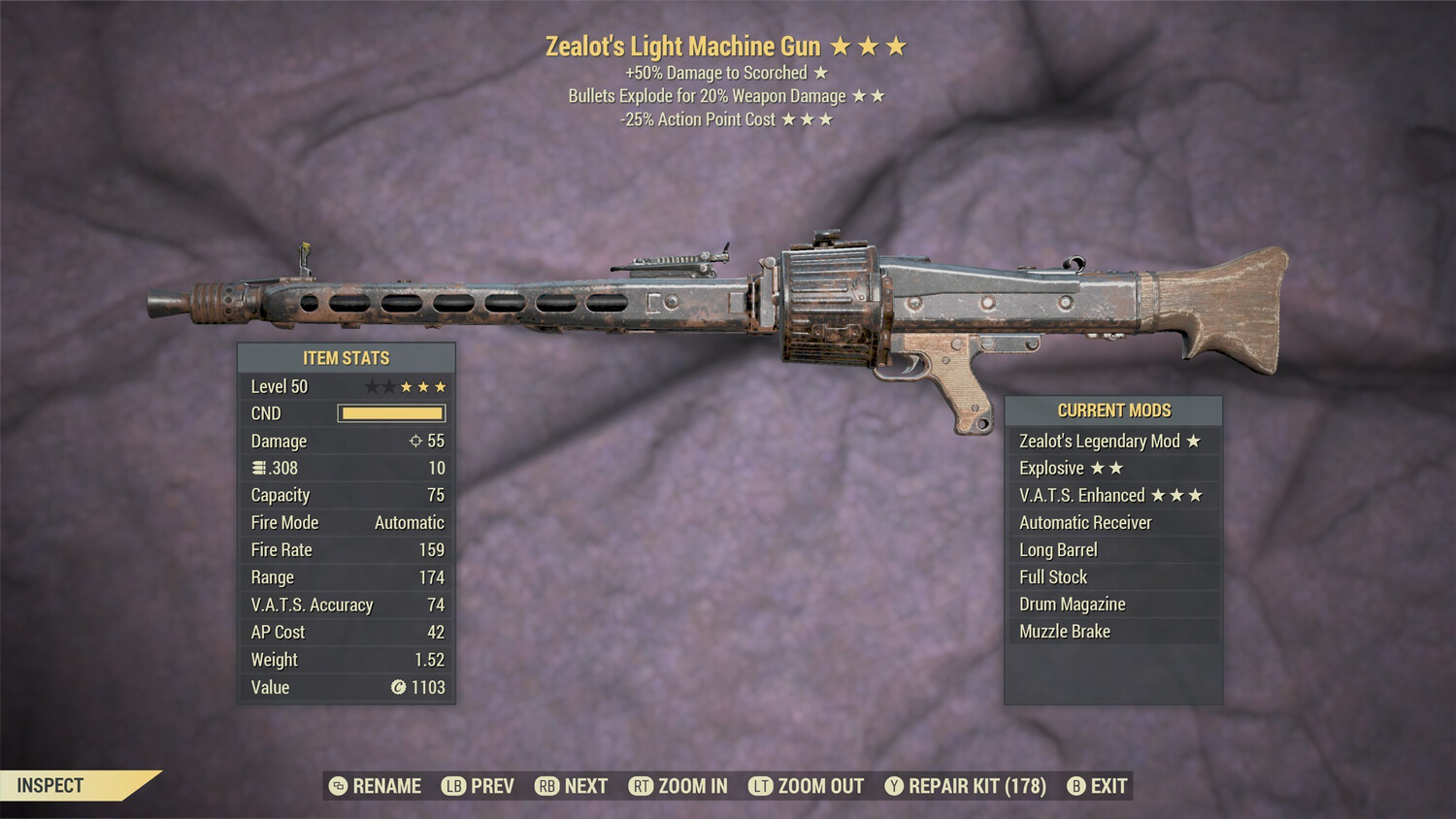 Zealots Explosive 25 Light Machine Gun